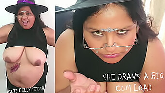 Halloween-Themed Big Tits And Deep Throat Action